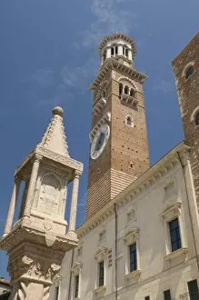 Images Dated 4th May 2008: Tower of Lombardy, Verona, Veneto, Italy, Europe
