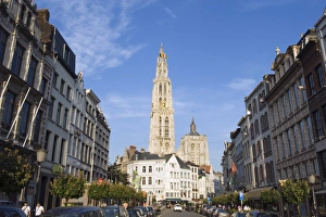 Antwerp Prints: Tower of Onze Lieve Vrouwekathedraal, built between 1352 and 1521, Antwerp
