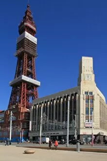 Lancashire Collection: Tower and Promenade, Blackpool, Lancashire, England, United Kingdom, Europe
