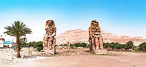 Luxor Prints: The towering Colossi of Memnon, Theban Necropolis, West Bank, Luxor