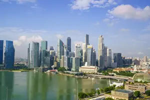 Marina Bay Prints: The towers of the Central Business District and Marina Bay in the early morning, Singapore