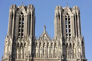 Reims Prints: Towers and Kings Gallery, Reims Cathedral, Reims, Marne, France, Europe