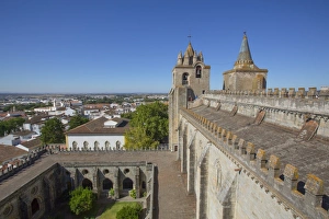 Evora Prints: Towers, view from the roof, Evora Cathedral, Evora, UNESCO World Heritage Site, Portugal