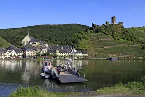 Town of Beilstein with Metternich Castle Ruins on Moselle River, Rhineland-Palatinate