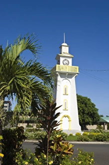 Western Samoa Prints: Town clock, Apia, Upolu Island, Western Samoa, South Pacific, Pacific