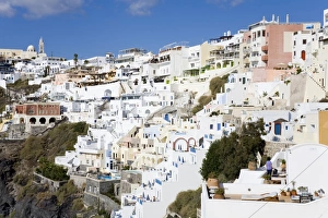 Fira Prints: Town of Fira, Santorini Island, Cyclades, Greek Islands, Greece, Europe