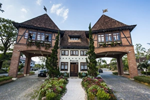 Entrances Prints: Town gate of the German speaking town of Pomerode, Brazil, South America