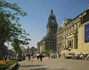 Art Galleries Prints: Town Hall and Art Gallery, Leeds, Yorkshire, England, United Kingdom, Europe