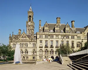 Civic Prints: Town Hall, Bradford, Yorkshire, England, United Kingdom, Europe