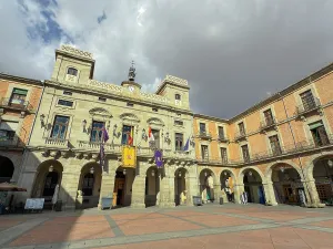 Center Prints: Town Hall building at Plaza del Mercado Chico during a cloudy day in Avila
