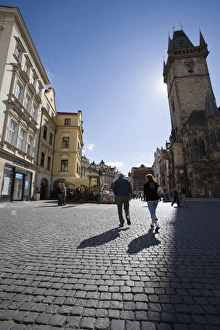 Old Town Square Prints: Town Hall Clock, Old Town Square, Old Town, Prague, Czech Republic, Europe