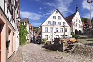 Black Forest Prints: Town Hall and Market Place, Schiltach, Black Forest, Baden Wurttemberg, Germany, Europe