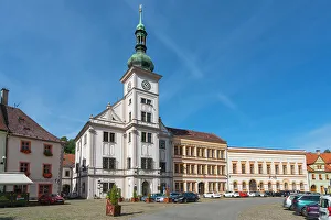 Town Hall Prints: Town Hall, Marketplace Square (TG Masaryk Square), Loket, Czech Republic (Czechia), Europe