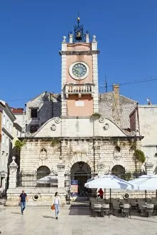 Civic Collection: Town hall, Narodni trg (Peoples Square), Zadar, Dalmatia, Croatia, Europe
