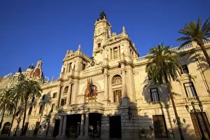 Images Dated 11th July 2010: Town Hall, Plaza del Ayuntamiento, Valencia, Spain, Europe