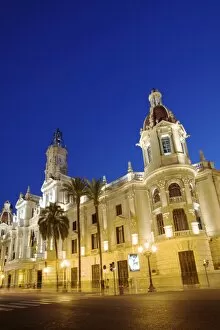 Images Dated 9th July 2010: Town Hall, Plaza del Ayuntamiento, Valencia, Spain, Europe