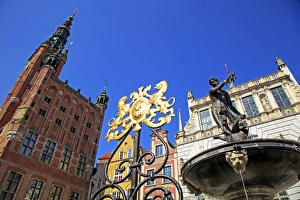 Town Hall Prints: Town Hall of Rechtstadt District on Long Market, Gdansk, Gdansk, Pomerania, Poland