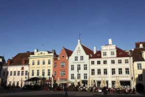 Estonia Prints: Town Hall Square, surrounded by grand
