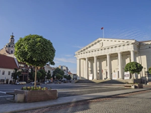 Vilnius Prints: Town Hall and Square, Vilnius, Lithuania, Baltic States, Europe