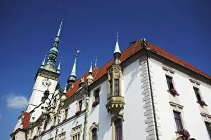 Town Hall in Upper Square (Horni Namesti), Olomouc, Moravia, Czech Republic, Europe