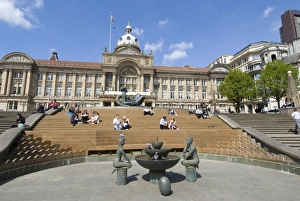 Birmingham Prints: Town Hall, Victoria Square, Birmingham, England, United Kingdom, Europe