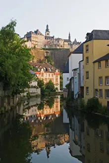 Canal Prints: Town houses reflected in canal, Old Town, Grund district, UNESCO World Heritage Site