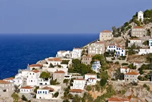The town of Hydra on the island of Hydra, Greek Islands, Greece, Europe