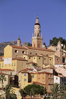 Menton Prints: Town of Menton, Alpes Maritimes, Provence, Cote d Azur, French Riviera