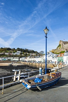 The town of Mont Orgueil and its castle, Jersey, Channel Islands, United Kingdom, Europe
