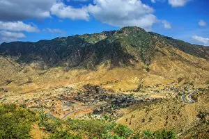 Hilly Prints: The town of Nefasi below the Debre Bizen monastery along the road from Massawa to Asmara