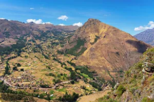 Terraces Prints: Town of Pisac (Pisaq), Sacred Valley