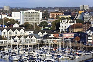 Marinas Prints: Town Quay and yacht marina, Southampton, Hampshire, England, United Kingdom, Europe