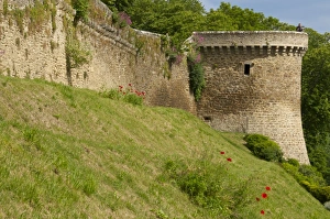 Ramparts Prints: Town ramparts dating from the 13th and 15th centuries and tower