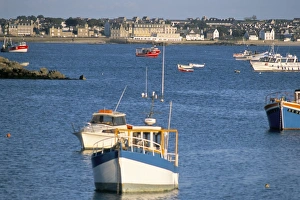 Roscoff Prints: Town of Roscoff, Finistere, Brittany, France, Europe