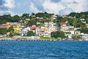 Tobago Prints: The town of Scarborough, Tobago