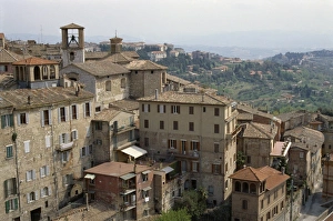 Perugia Prints: Town skyline