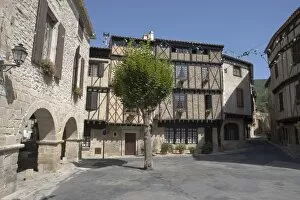 Town square, Alet-les-Bains, Aude, Languedoc-Roussillon, France, Europe