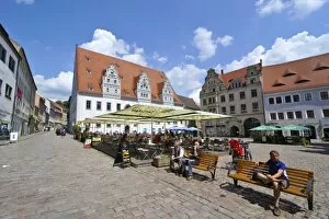 Images Dated 21st May 2008: Town square in Meissen, Saxony, Germany, Europe