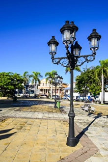 Lamp Post Prints: Town square of Puerto Plata, Dominican Republic, West Indies, Caribbean, Central America