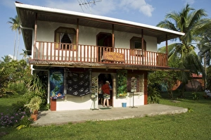Costa Rican Prints: Town of Tortuguero, Costa Rica, Central America