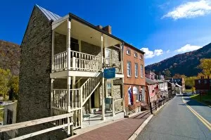 Town view of Harpers Ferry, West Virginia, United States of America, North America