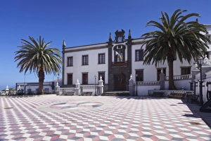 Civic Building Prints: Townhall at Plazza Virrey de Manila Square, Valverde, UNESCO biosphere reserve, El Hierro