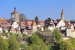 Images Dated 18th April 2011: Townscape with Siebersturm Tower and Kobolzeller Turm Tower, Rothenburg ob der Tauber