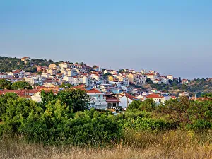Samos Prints: Townscape at sunset, Pythagoreio