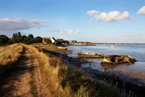 Quay Collection: Track by the River at Orford Quay, Orford, Suffolk, England, United Kingdom, Europe