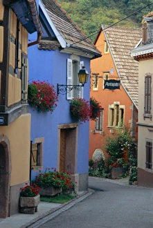 Tudor Prints: Traditional architecture of Neidermorschwir, Alsace, France