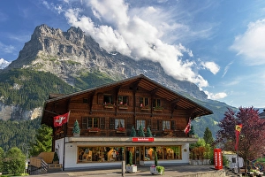 Grindelwald Prints: Traditional chalet, Grindelwald, Jungfrau Region, Bernese Oberland, Switzerland