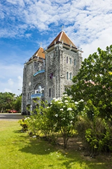 Wallis Prints: Traditional church, Wallis, Wallis and Futuna, South Pacific, Pacific
