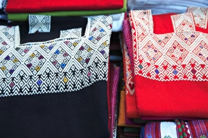 Clothing Prints: Traditional clothing, Patzcuaro, Michoacan state, Mexico, North America
