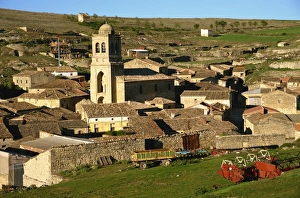 Old Castile Prints: Traditional farming village, Hontanas, Burgos, Castilla y Leon (Old Castile)